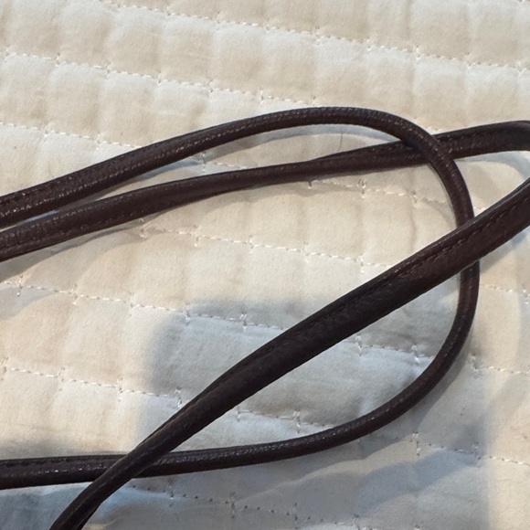 Fossil Dark Brown Leather Crossbody Bag with Silver Heart - Picture 5 of 5